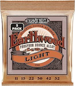 Earthwood Light Phosphor Bronze Acoustic Guitar Strings 11-52