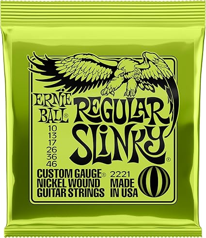 Ernie Ball 2221 Slinky Nickel Wound Electric Guitar Strings - Regular 10-46