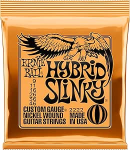 Ernie Ball 2222 Slinky Nickel Wound Electric Guitar Strings - Hybrid 9-46